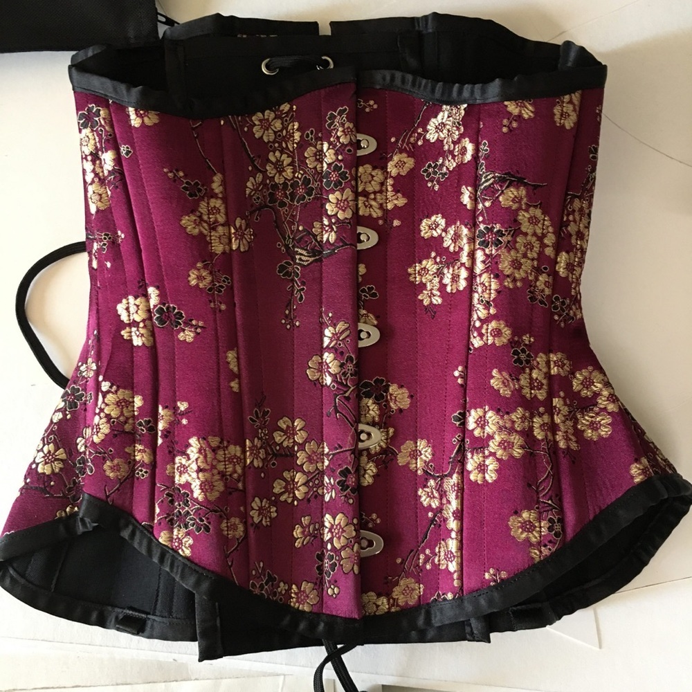 Mystic City Corset MCC19 Cherry Blossom Brocade Underbust Corset 20"​